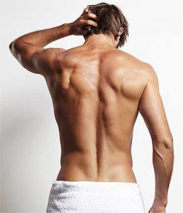 back of a muscled man 