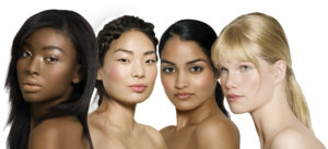 portrait of 4 women from different ethnicities 