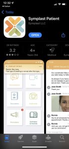 simple patient app store download screen
